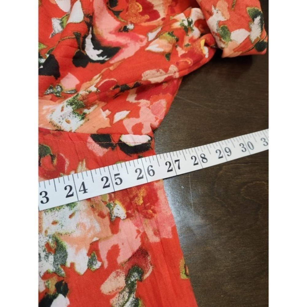 Basic Editions Multicolor Floral Print Button Up … - image 5